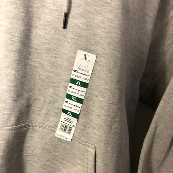 Champion Pullover Fleece Hoodie Grey size X Large - Picture 8 of 9